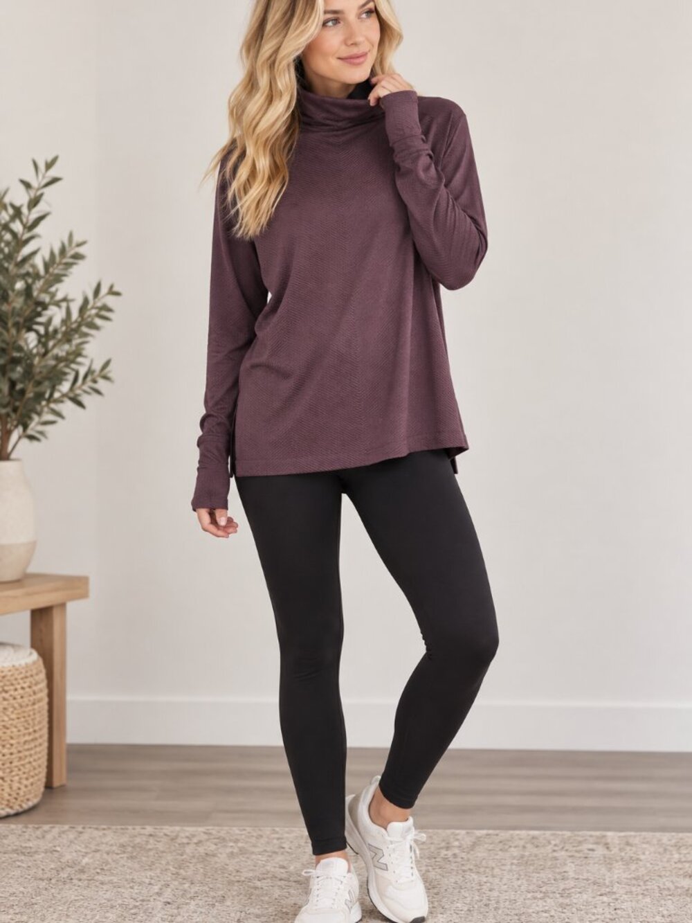 Athleta Cowl Neck Top